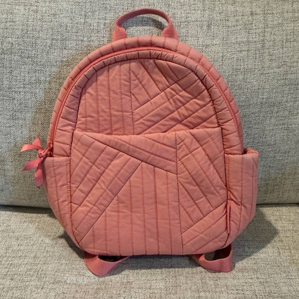 Vera Bradley Coral Geometic Quilted Backpack used